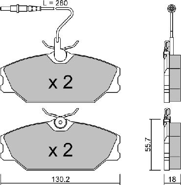 AISIN BPRE-1018 - Тормозные колодки, дисковые, комплект parts5.com