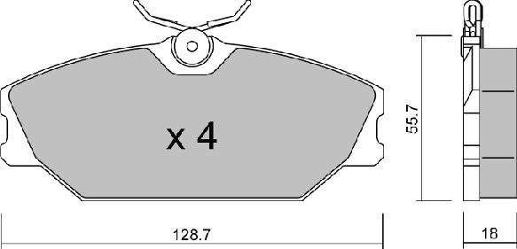 AISIN BPRE-1013 - Тормозные колодки, дисковые, комплект parts5.com