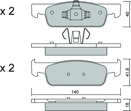 AISIN BPRE-1024 - Тормозные колодки, дисковые, комплект parts5.com