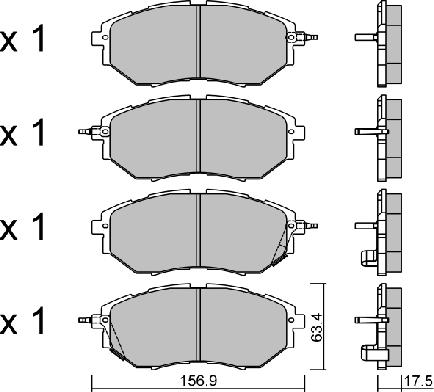 AISIN BPSB-1002 - Тормозные колодки, дисковые, комплект parts5.com