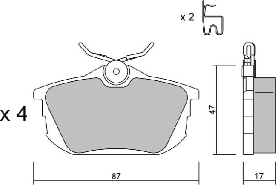 AISIN BPSM-2001 - Тормозные колодки, дисковые, комплект parts5.com