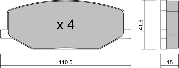 AISIN BPSZ-1007 - Тормозные колодки, дисковые, комплект parts5.com