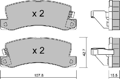 AISIN BPTO-2900 - Тормозные колодки, дисковые, комплект parts5.com