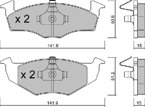 AISIN BPVW-1005 - Тормозные колодки, дисковые, комплект parts5.com