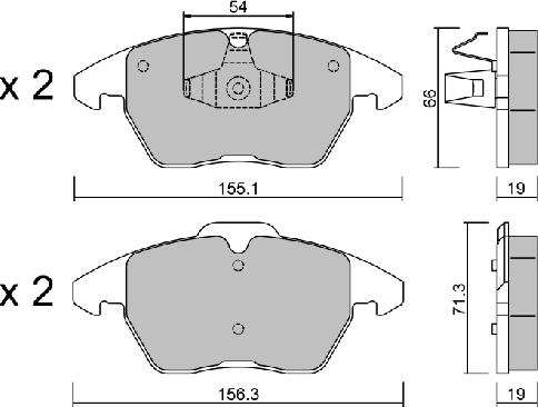 AISIN BPVW-1006 - Тормозные колодки, дисковые, комплект parts5.com