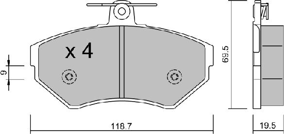 AISIN BPVW-1013 - Тормозные колодки, дисковые, комплект parts5.com