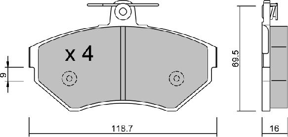 AISIN BPVW-1024 - Тормозные колодки, дисковые, комплект parts5.com