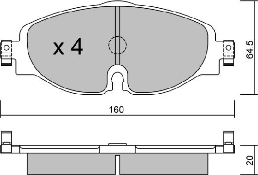 AISIN BPVW-1028 - Тормозные колодки, дисковые, комплект parts5.com