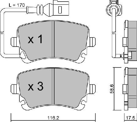 AISIN BPVW-2002 - Тормозные колодки, дисковые, комплект parts5.com