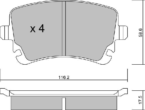 AISIN BPVW-2010 - Тормозные колодки, дисковые, комплект parts5.com