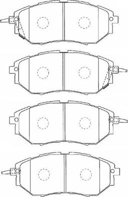 AISIN F1N019 - Тормозные колодки, дисковые, комплект parts5.com