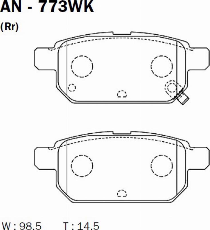 HITEC H 1794 - Тормозные колодки, дисковые, комплект parts5.com