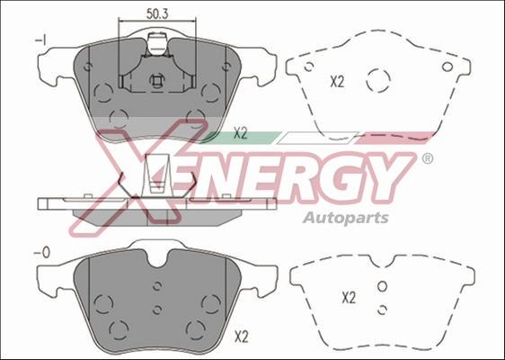 AP XENERGY X41236 - Тормозные колодки, дисковые, комплект parts5.com