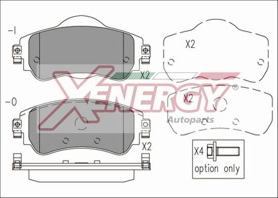 AP XENERGY X41231 - Тормозные колодки, дисковые, комплект parts5.com