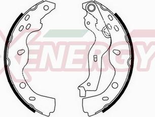 AP XENERGY X50466 - Комплект тормозных колодок, барабанные parts5.com