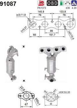 AS 91087 - Катализатор parts5.com