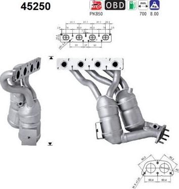 AS 45250 - Катализатор parts5.com