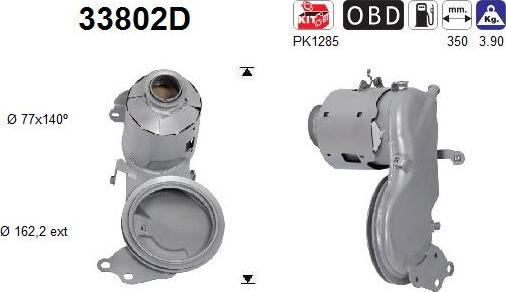 AS 33802D - Catalizador parts5.com