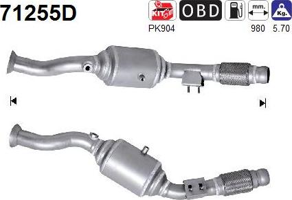 AS 71255D - Катализатор parts5.com