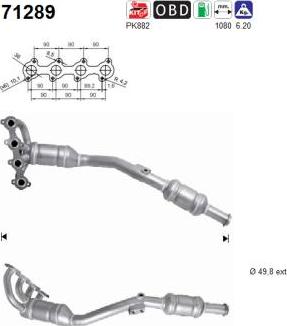 AS 71289 - Catalizador parts5.com