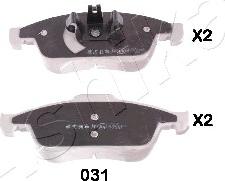 Ashika 50-00-031 - Brake Pad Set, disc brake parts5.com