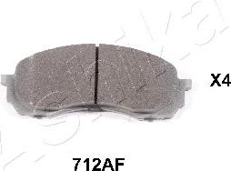 Ashika 50-07-712 - Brake Pad Set, disc brake parts5.com