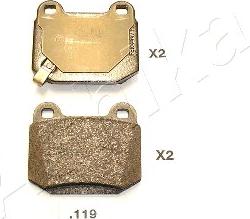 Ashika 51-01-119 - Brake Pad Set, disc brake parts5.com