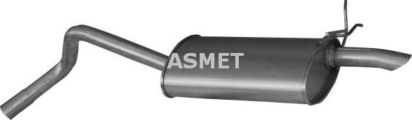 Asmet 10.051 - Глушитель выхлопных газов, конечный parts5.com