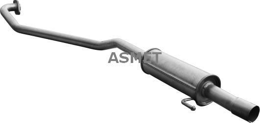 Asmet 20.043 - Средний глушитель выхлопных газов parts5.com
