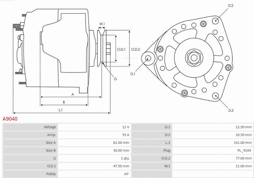 AS-PL A9040 - Генератор parts5.com