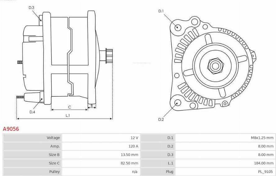 AS-PL A9056 - Alternador parts5.com