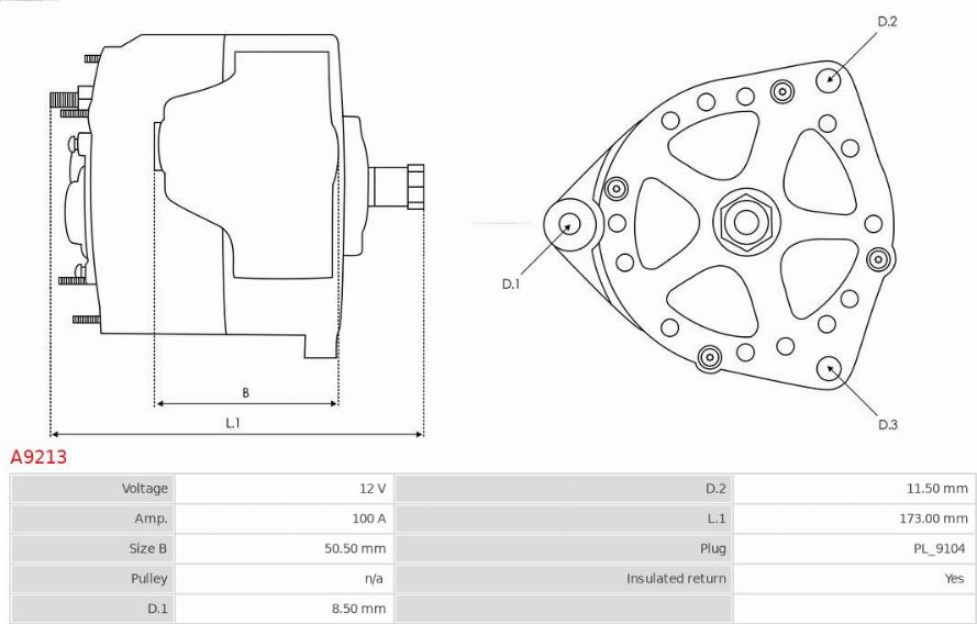 AS-PL A9213 - Генератор parts5.com