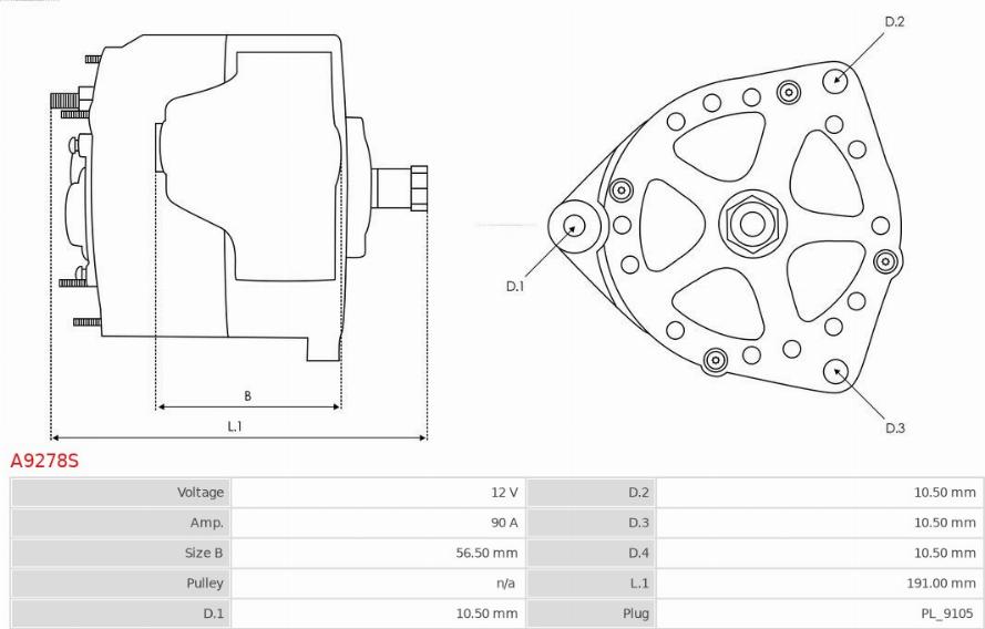 AS-PL A9278S - Генератор parts5.com