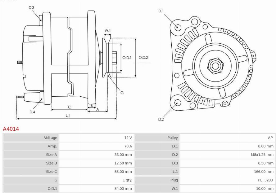 AS-PL A4014 - Генератор parts5.com