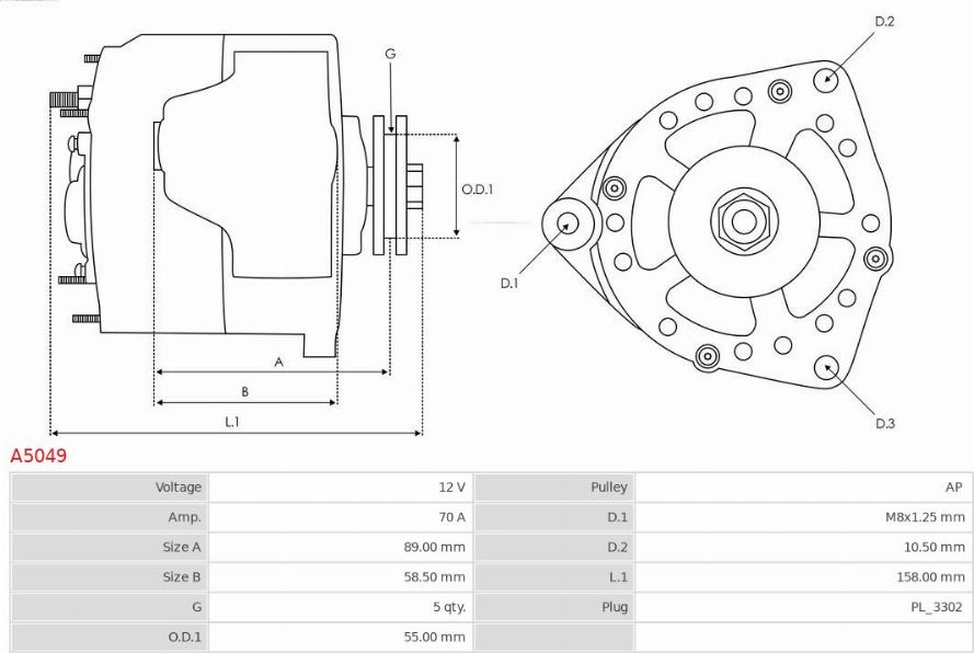 AS-PL A5049 - Генератор parts5.com