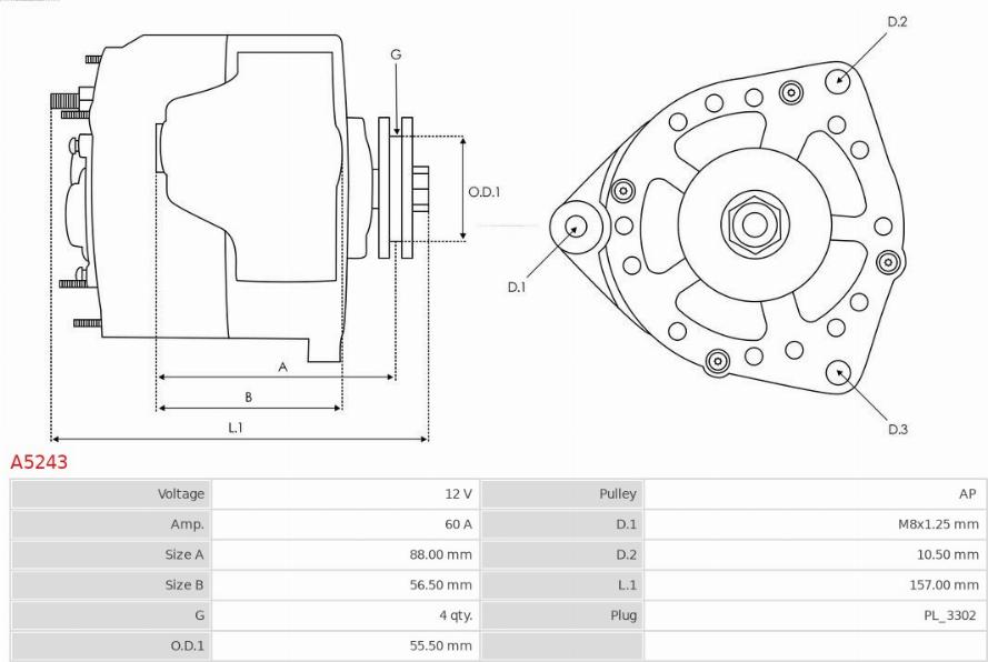 AS-PL A5243 - Генератор parts5.com