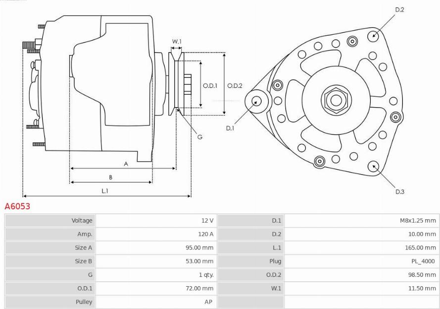 AS-PL A6053 - Генератор parts5.com