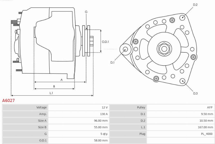 AS-PL A6027 - Генератор parts5.com