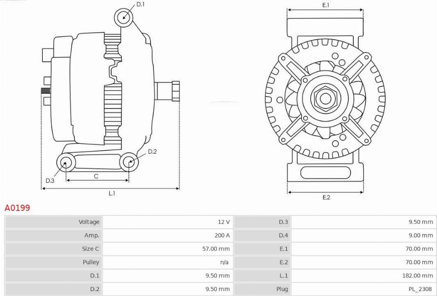 AS-PL A0199 - Генератор parts5.com