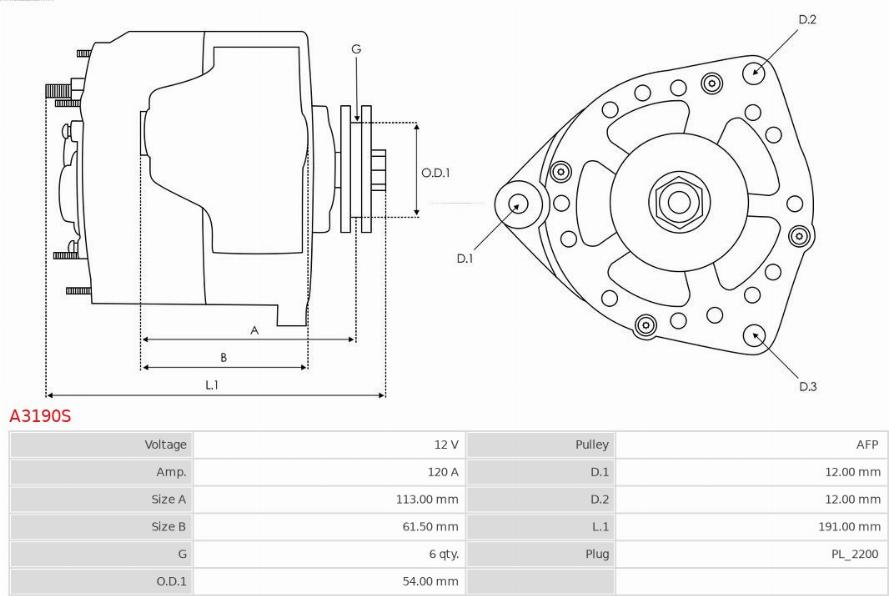 AS-PL A3190S - Генератор parts5.com