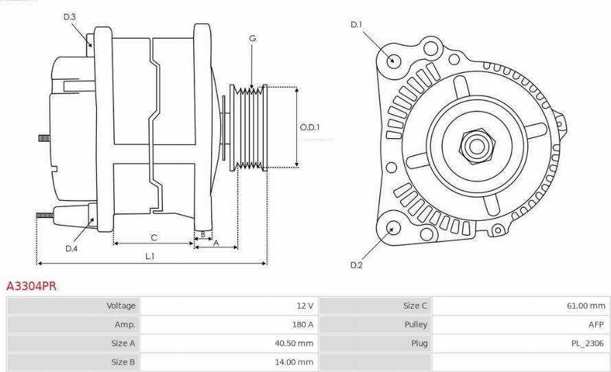 AS-PL A3304PR - Генератор parts5.com