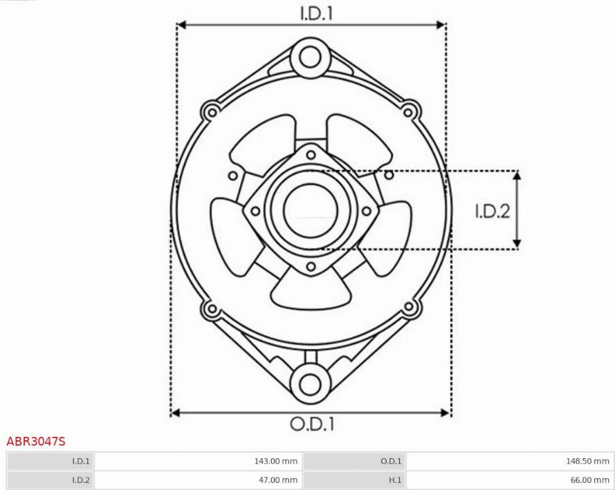 AS-PL ABR3047S - Кронштейн, фланец привода генератора parts5.com