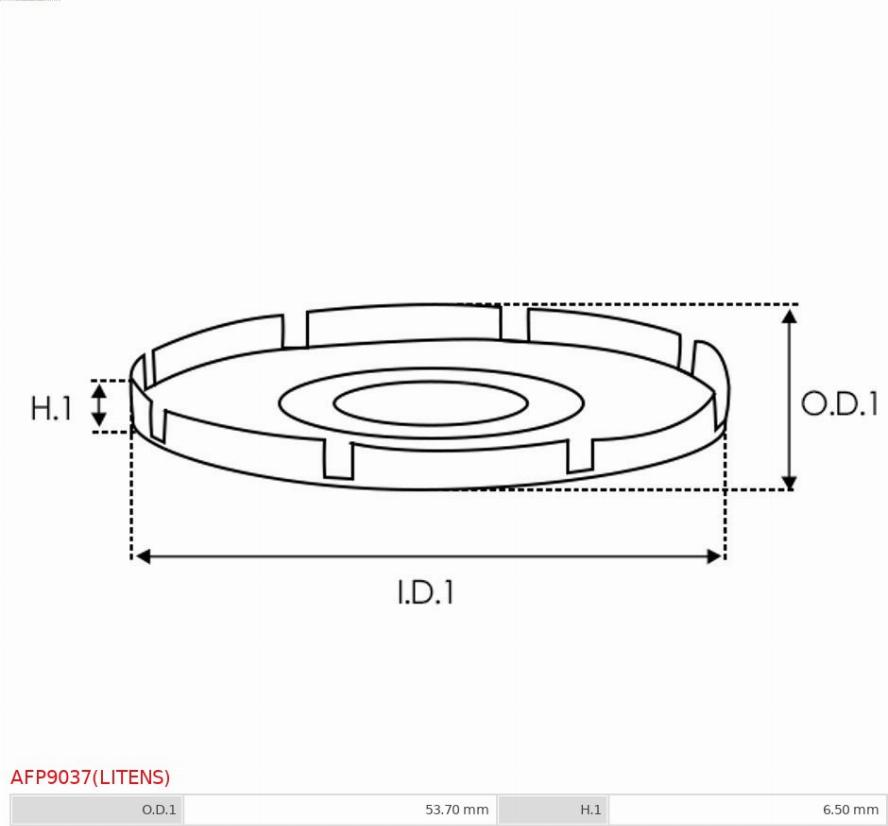 AS-PL AFP9037(LITENS) - Шкив генератора, муфта parts5.com