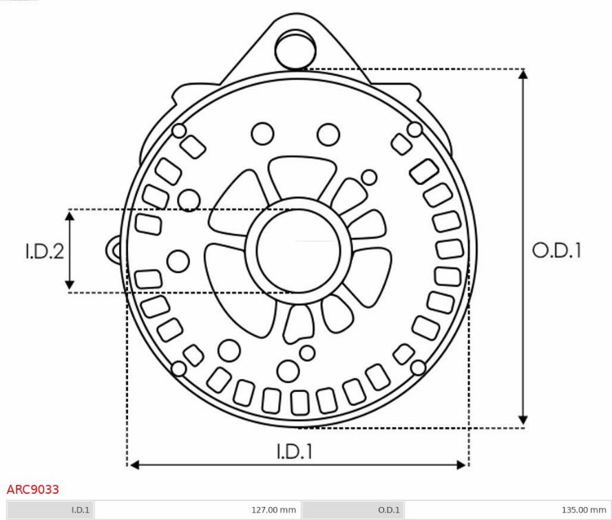 AS-PL ARC9033 - Кронштейн, фланец привода генератора parts5.com