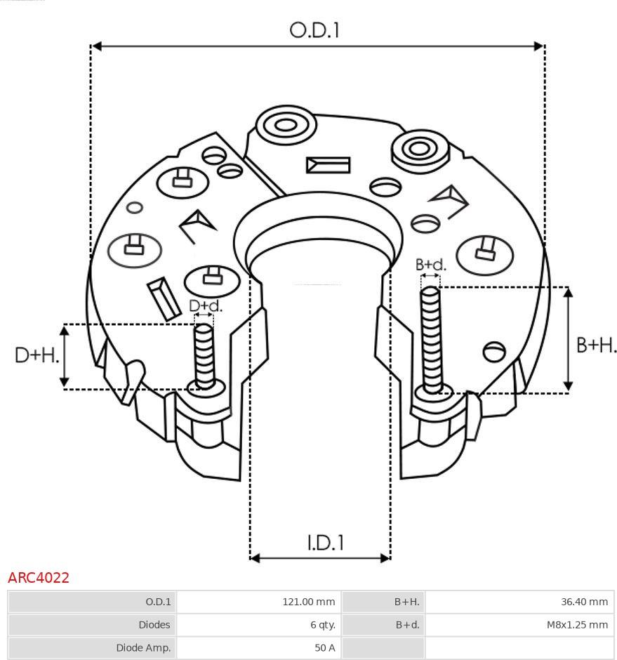 AS-PL ARC4022 - Выпрямитель, генератор parts5.com