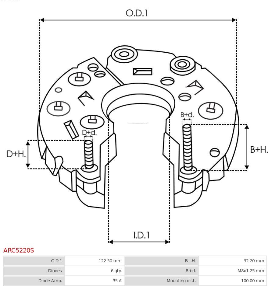 AS-PL ARC5220S - Выпрямитель, генератор parts5.com