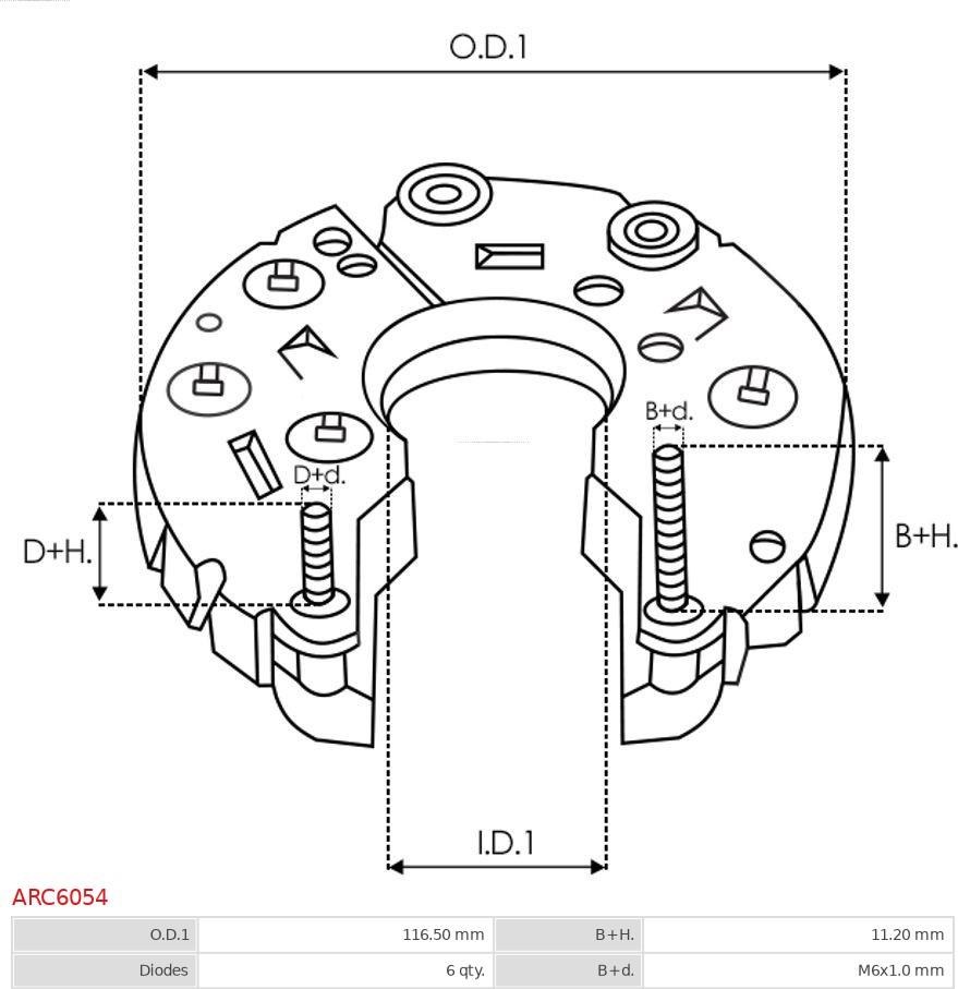 AS-PL ARC6054 - Выпрямитель, генератор parts5.com