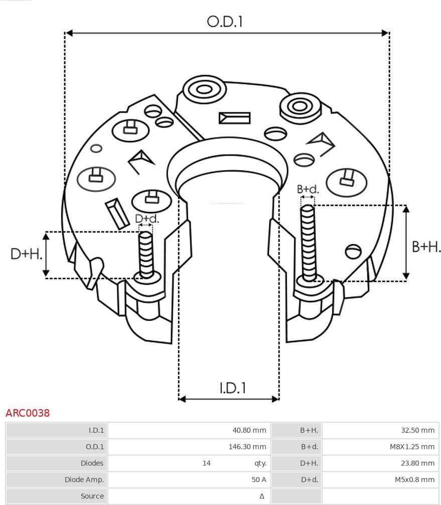 AS-PL ARC0038 - Выпрямитель, генератор parts5.com