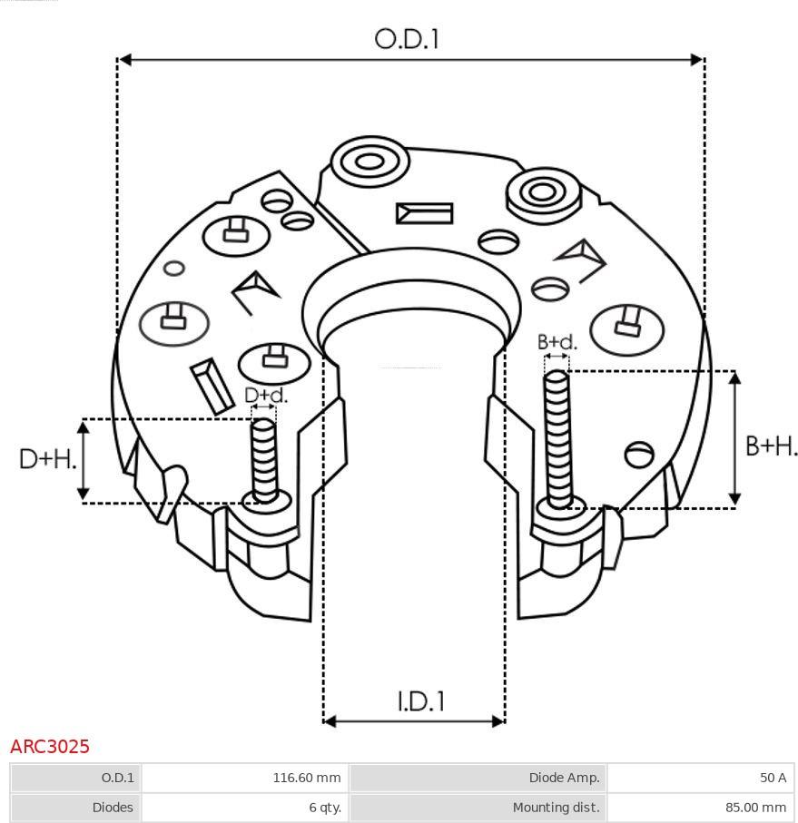 AS-PL ARC3025 - Выпрямитель, генератор parts5.com