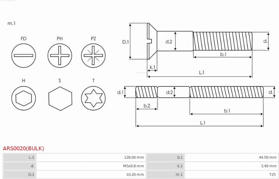 AS-PL ARS0020(BULK) - Ремкомплект, генератор parts5.com